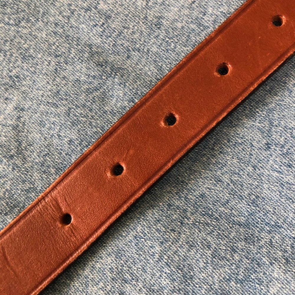 POLO Ralph Lauren Vintage Brass Logo Buckle Belt - Picture 4 of 10